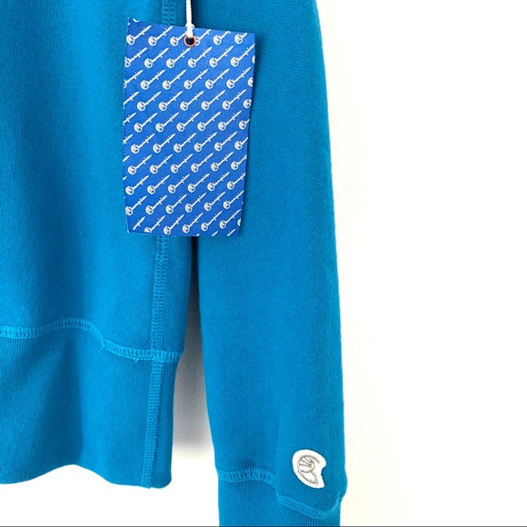 LIGHTWEIGHT POCKET SWEATSHIRT IN SLATE TEAL - Picture 2 of 5